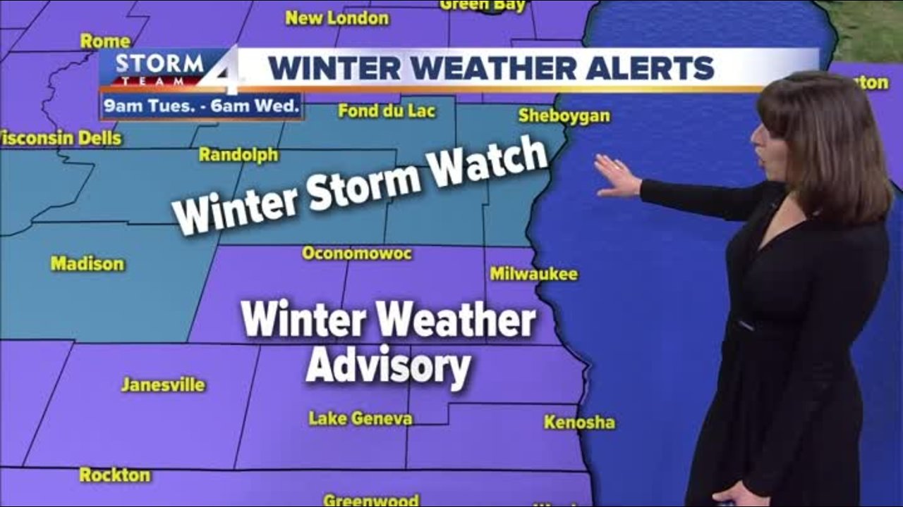 Winter Storm Watch issued for our northern counties Tuesday