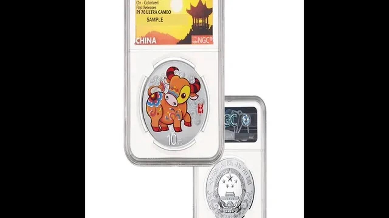 2021 CHINA YEAR OF THE OX G SILVER LUNAR COLORIZED PROOF Y10 COIN NGC PF70 UCFR