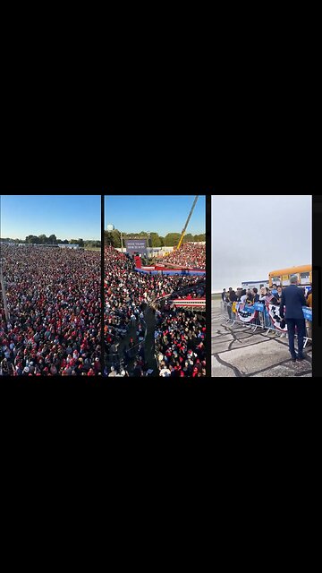 What Do You Notice: President Trump/Elon vs. Kamala/Walz Crowds