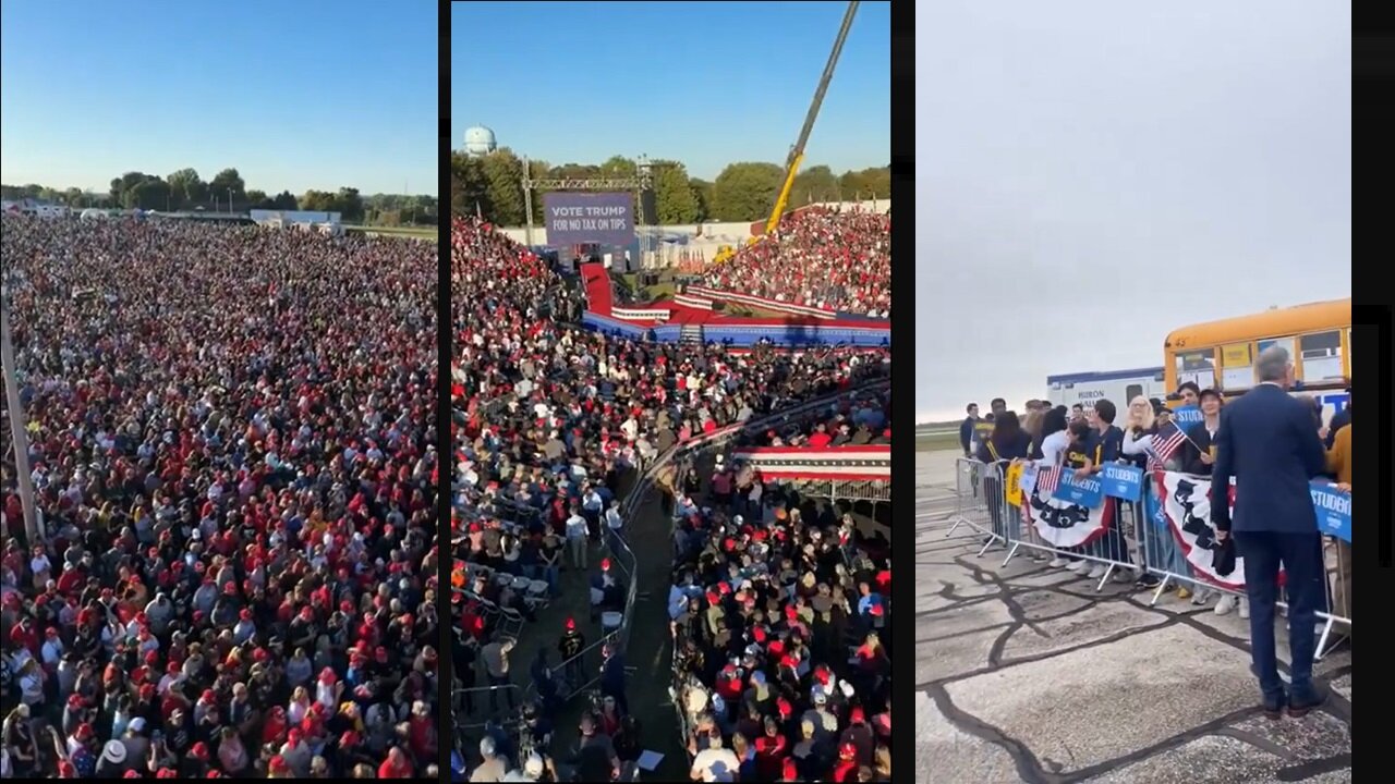 What Do You Notice: President Trump/Elon vs. Kamala/Walz Crowds