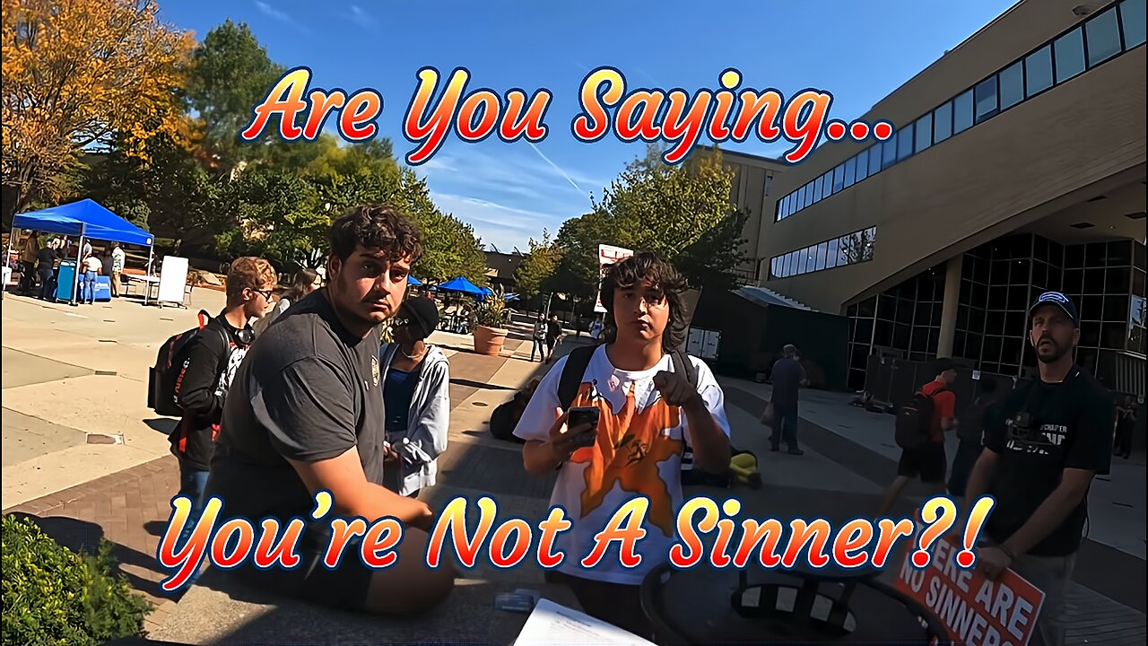 "Christian" Believes We're All Sinners @ Columbus State University - Preaching to College Students