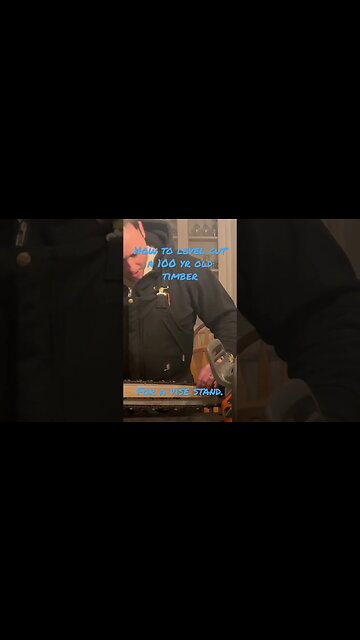 How To: Level-cut with Chainsaw - 100yr old Timbers from the Ranch for Vise stand (1925)