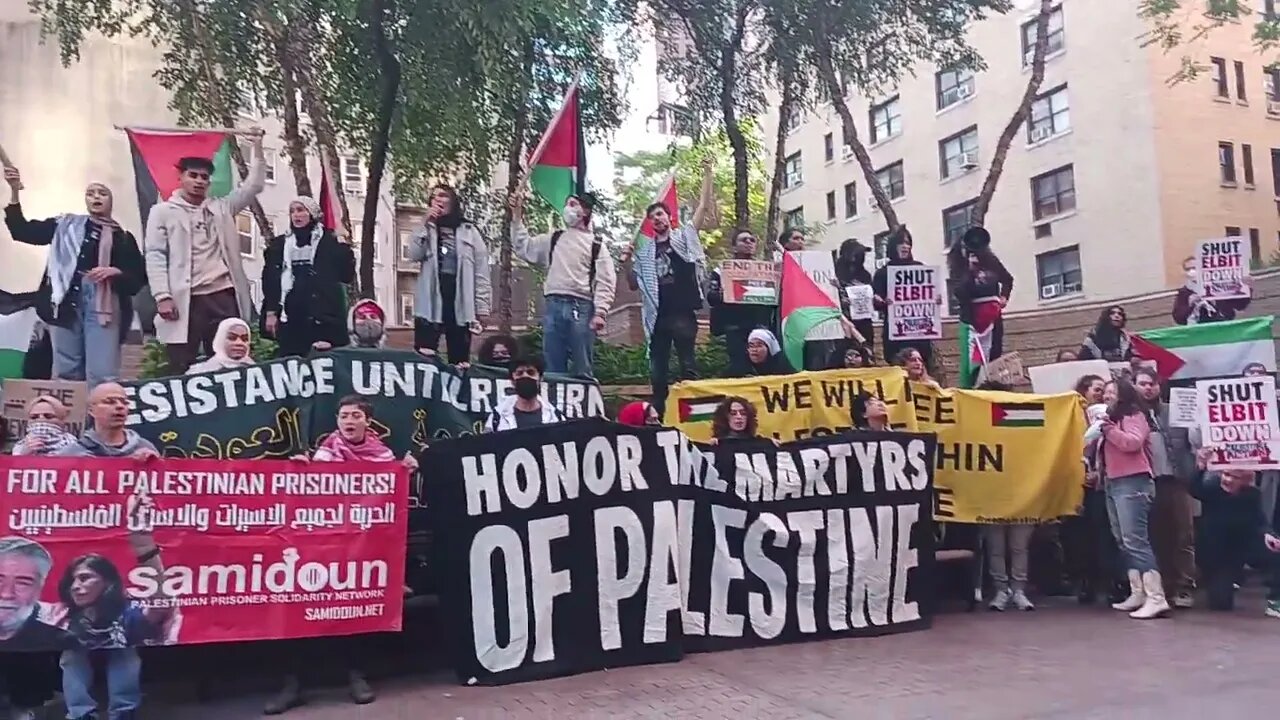 Post-The Shut Elbit Down Rally Outside British Consolate NY 10/9/2022 hosted by @WOLPalestine