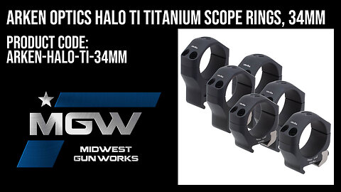 Arken Optics Halo Ti Titanium Scope Rings, 34MM - ARKEN-HALO-TI-34MM