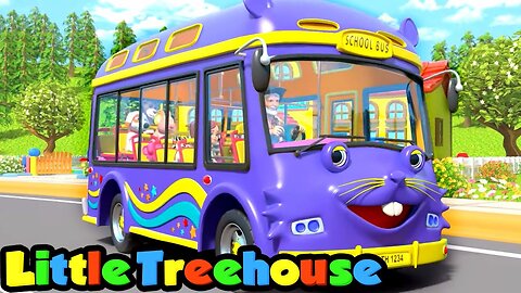 Wheels On The Bus Go Round and Round - I Spy Song | Nursery Rhymes & Kids Songs - Little Treehouse