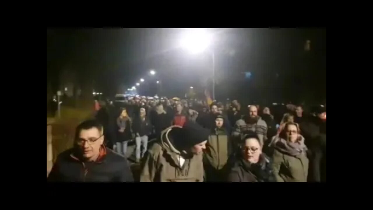 Bad Salzungen, Germany - Massive Flood Of Protesters Take To The Streets For Their Freedom