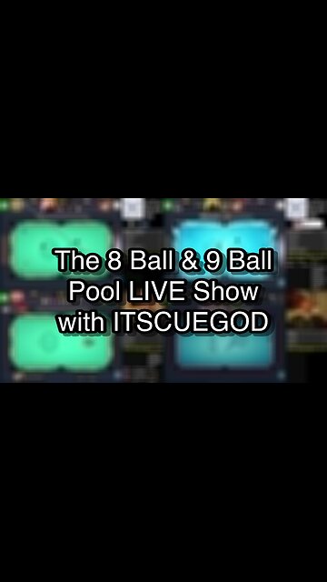 The 8 Ball & 9 Ball Pool LIVE Show with ITSCUEGOD