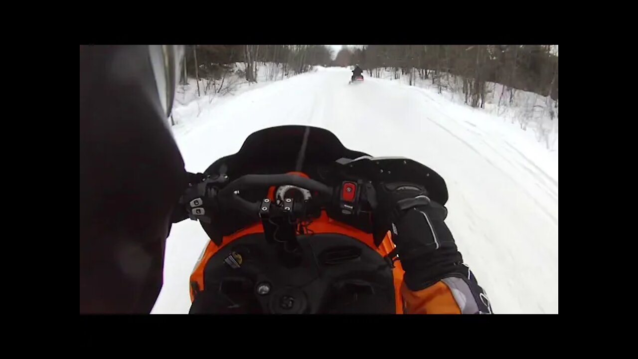 Snowmobile Trail Riding (Gaylord Michigan) Part 29