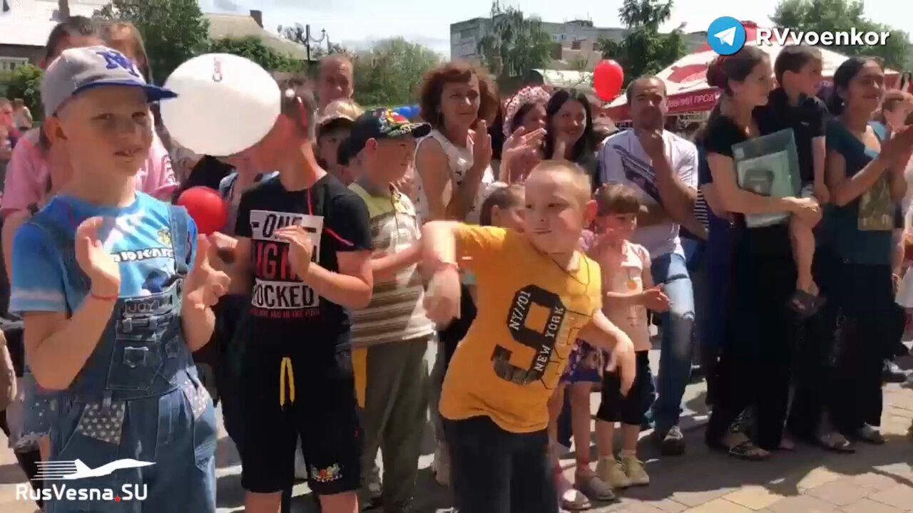 A Children's Day event was organized in one of the liberated cities by the Russian military