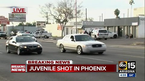 Police searching for suspect after juvenile shot near 40th Street and McDowell Road