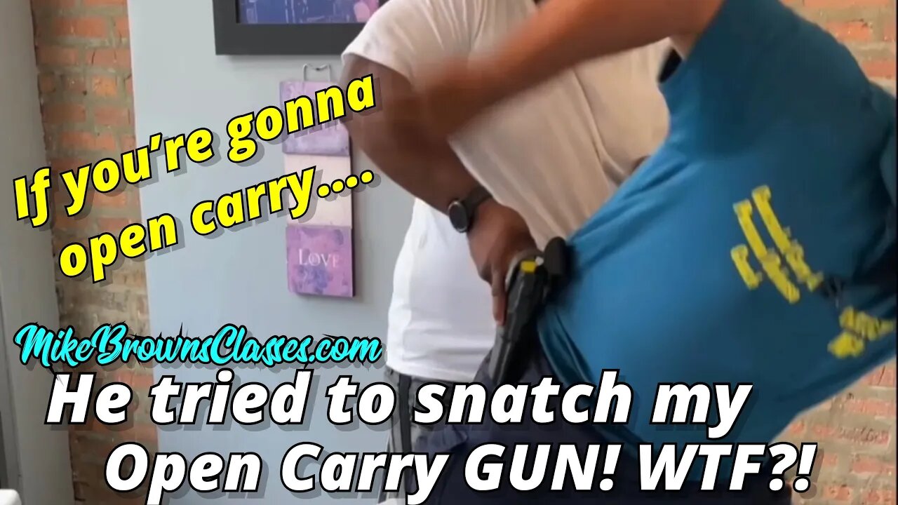 Almost got MY gun snatched out of my holster whole open carrying!