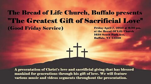 Good Friday Service | 6:30PM | Bread of Life Church | (April 7, 2023)