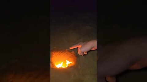 Making Fire Hole In Sand! 🔥