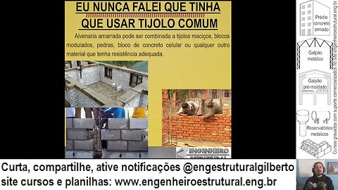 Alvenaria amarrada não viola NBR #engestrutural
