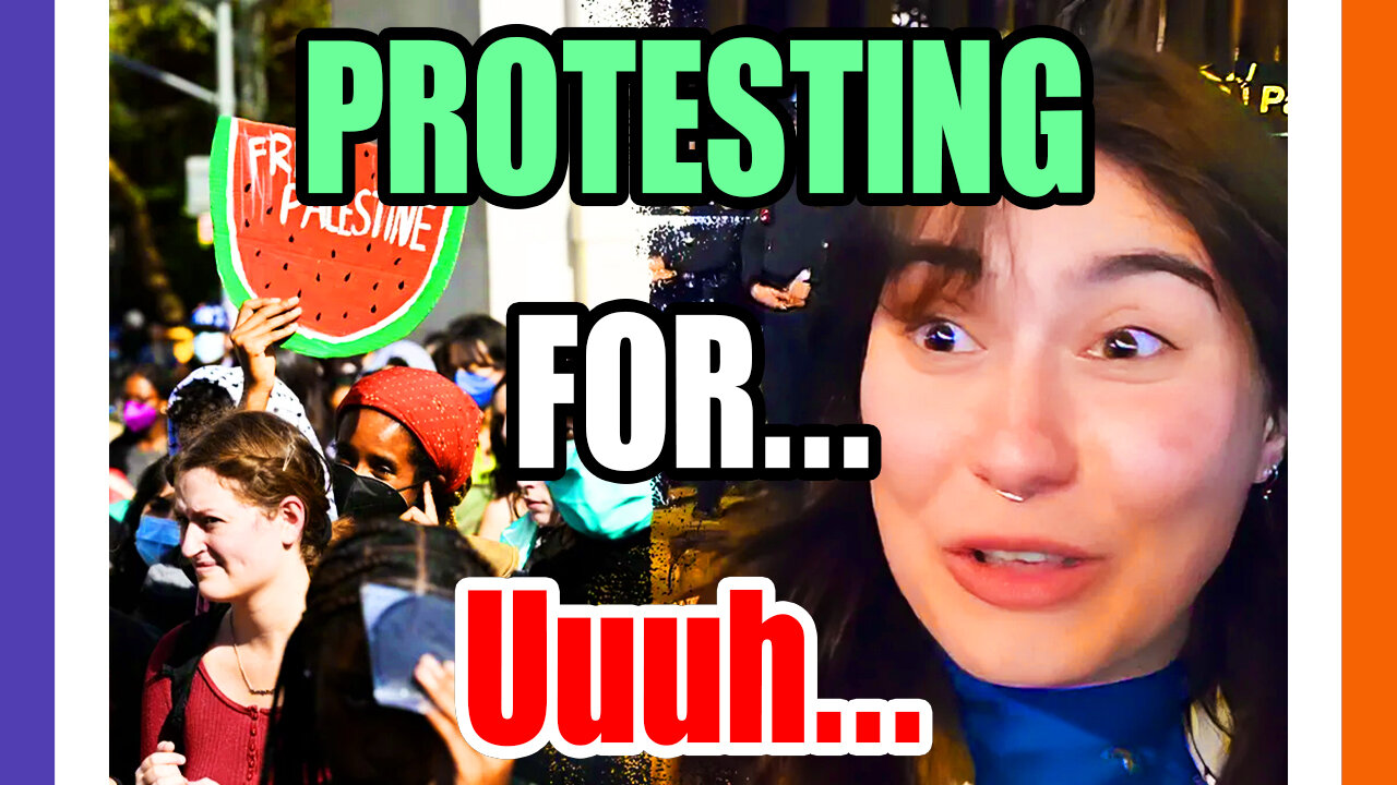 Student Protestor Doesn't Know What She's Protesting For