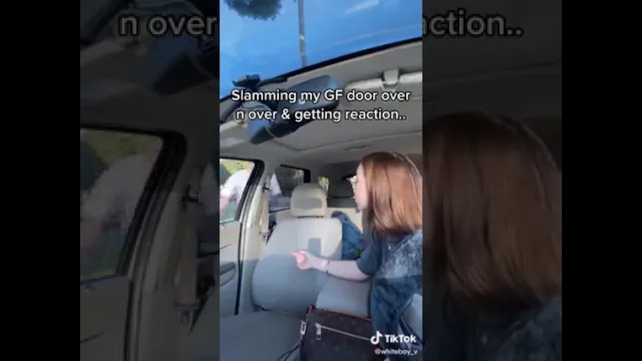 slaming car door prank compilations😂