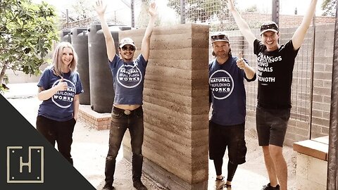 DIY Rammed Earth Wall For An Outdoor Shower!