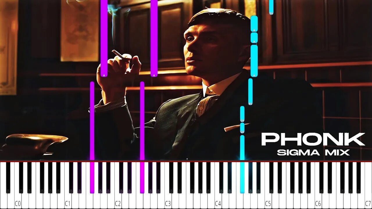 PHONK SIGMA MIX ON PIANO (PART 2) - (Thomas Shelby Edition) Piano Tutorial