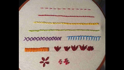 Hand Embroidery basic stitches