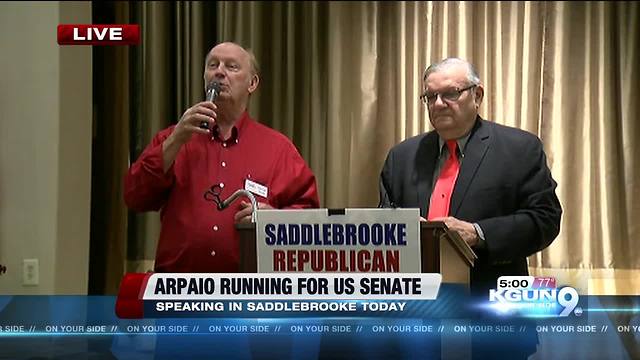 Arpaio to speak in Saddlebooke