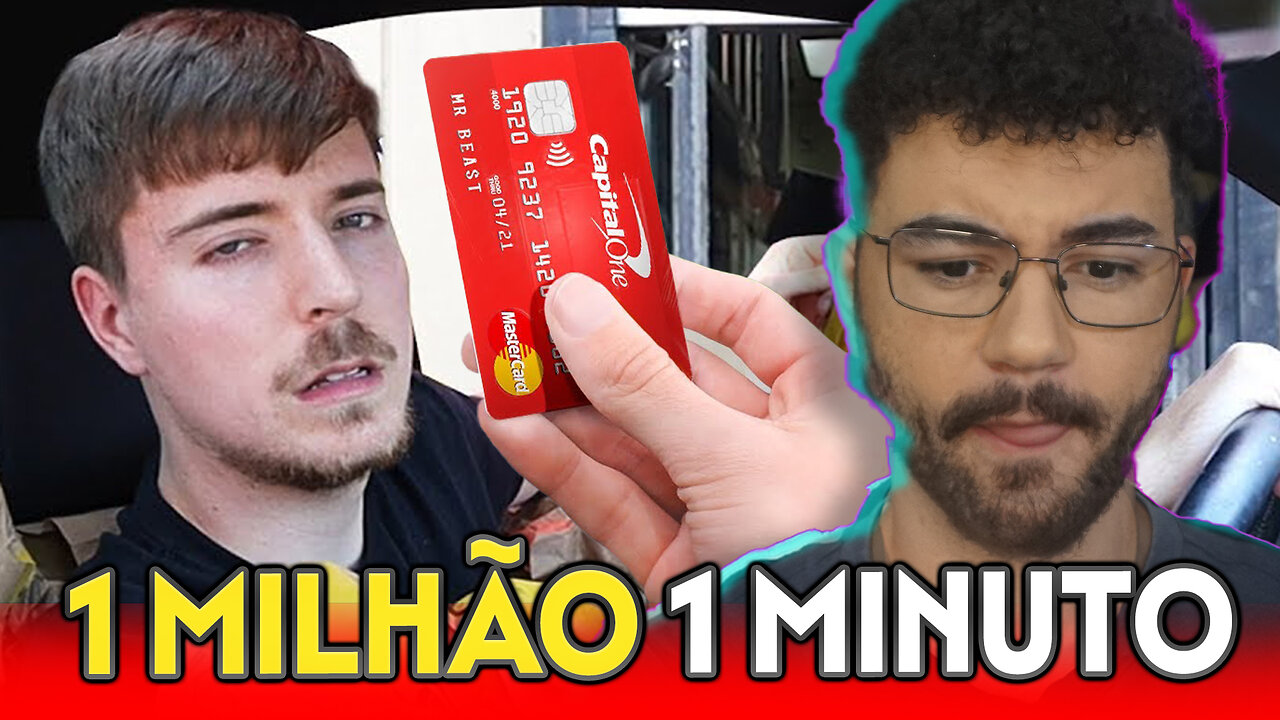 Te Dou $1 Milhão, Mas Você SÓ Tem 1 Minuto Pra Gastar! - Rk Play reage MrBeast