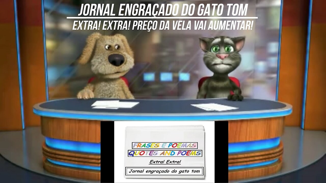 Jornal engraçado do gato tom: Preço da vela vai aumentar! [Frases e Poemas]