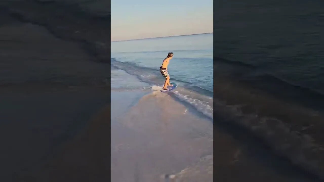 Gabe's first day on the skimboard #shorts