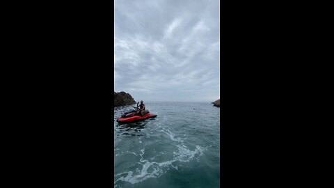 Cave exploring on the Jetski