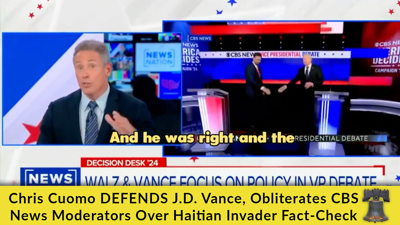 Chris Cuomo DEFENDS J.D. Vance, Obliterates CBS News Moderators Over Haitian Invader Fact-Check