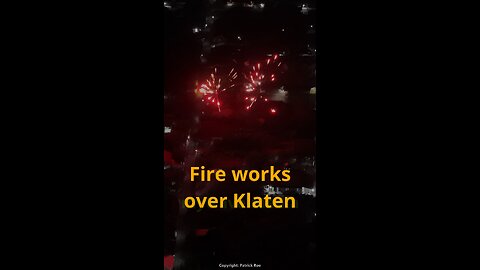 Fireworks over Klaten Indonesia by drone