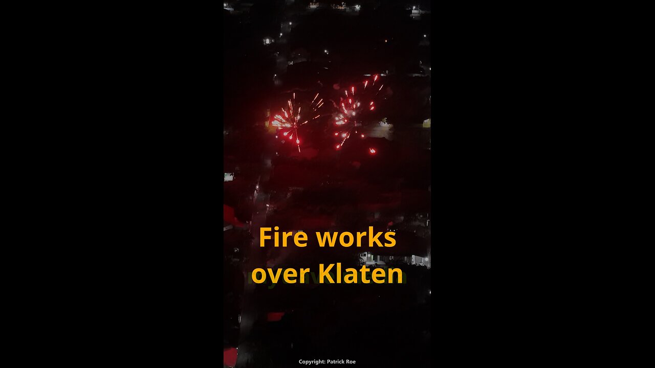 Fireworks over Klaten Indonesia by drone