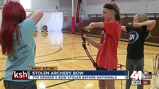 Young archer's bow stolen right before nationals