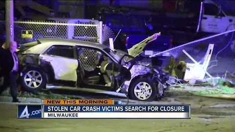 Milwaukee stolen car crash victims search for closure