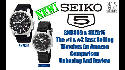 Seiko 5 SNK809 & SNZG15 Comparison | The #1 & #2 Best Selling Watches On Amazon Unbox & Review