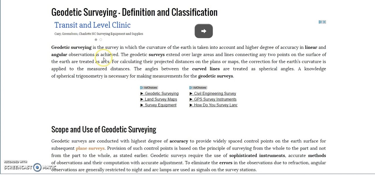 Geodetic Surveying - Definition and Classification