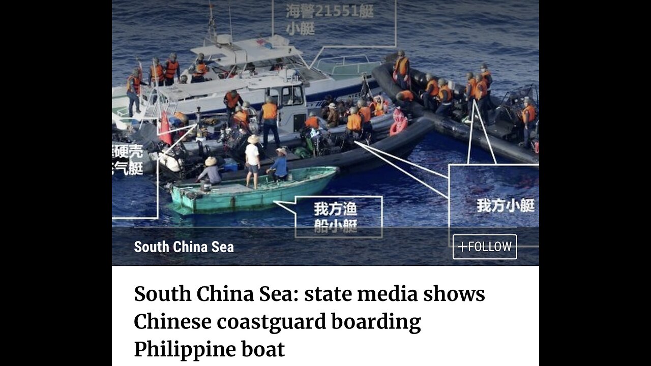 China Coast Guard intercept Philippine vessel