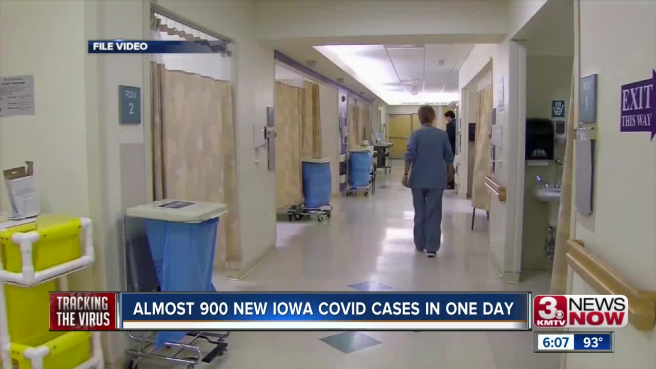 Almost 900 new Iowa COVID cases in one day