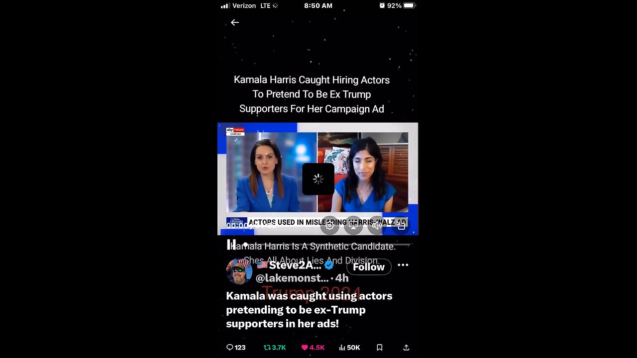 Kamala was caught using actors pretending to be ex-Trump supporters in her ads! Her campaign is all