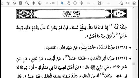 51 المجلس 51 صحيح البخاري كتاب العتق إلى الباب 10 إذا أسر أخو الرجل