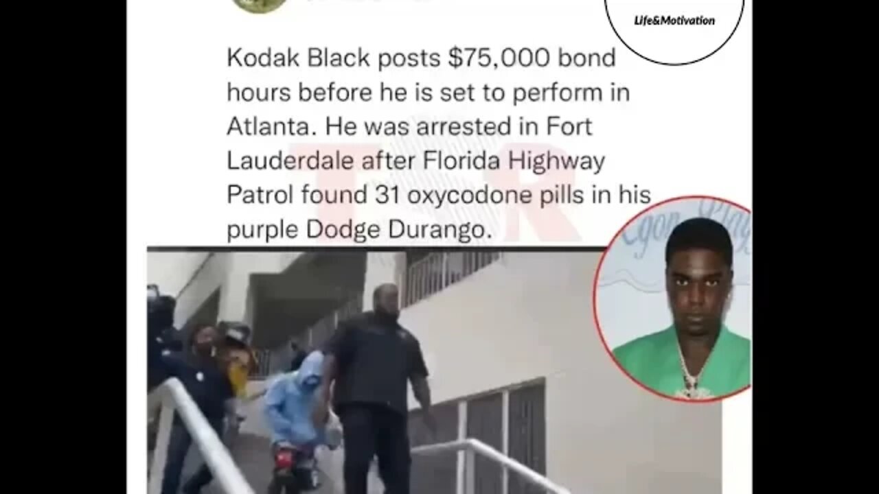 Kodak Black Posts $75,000 Bond 😱 After Arrest In Florida For Oxycodone Pills