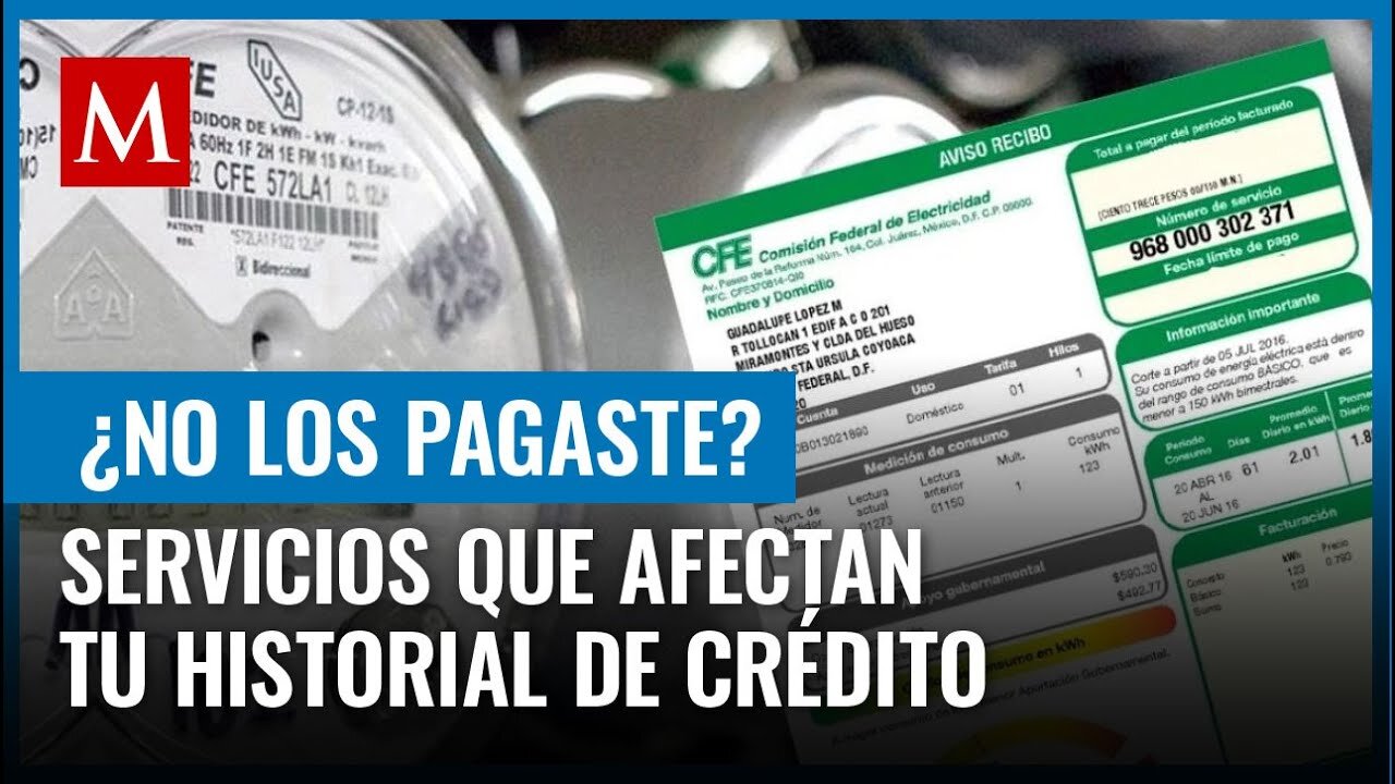 No pagar a tiempo estos servicios puede contribuir a un mal historial crediticio; te decimos cuáles