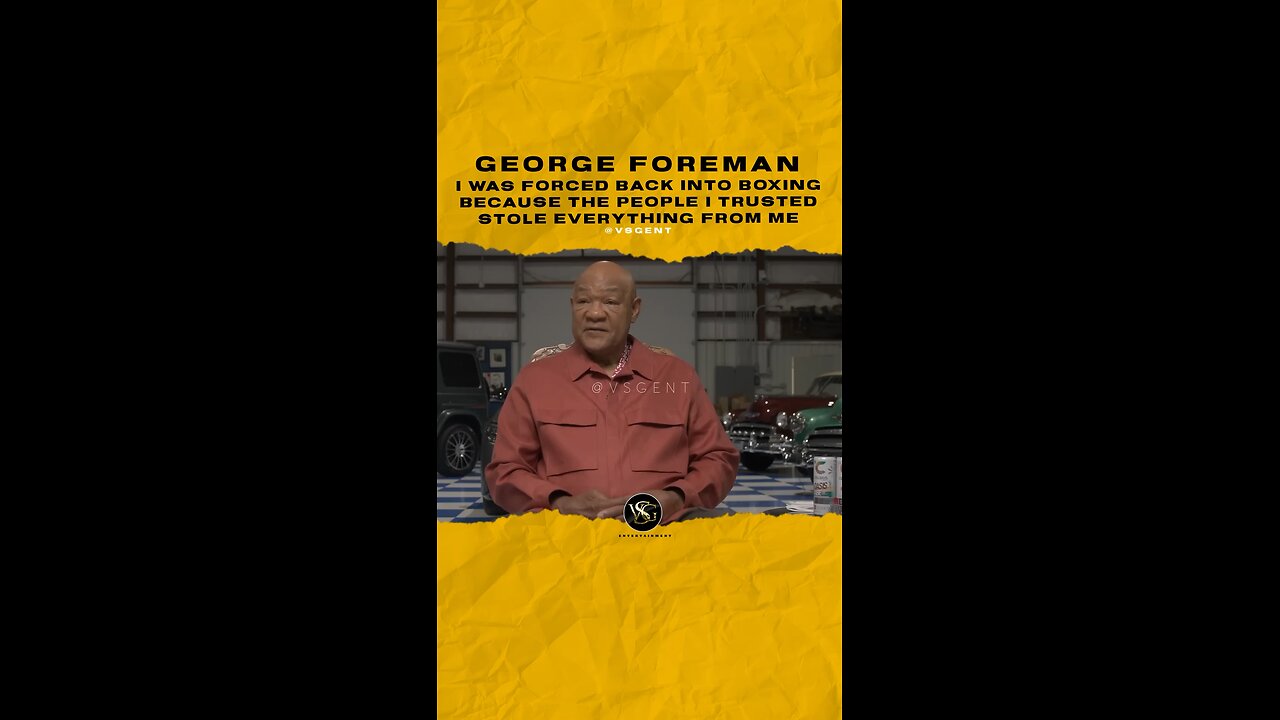 #georgeforeman I was forced back into 🥊because the ppl I trusted stole everything from me