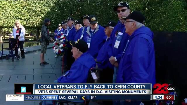 Honor Flight Kern County flies back to town tonight