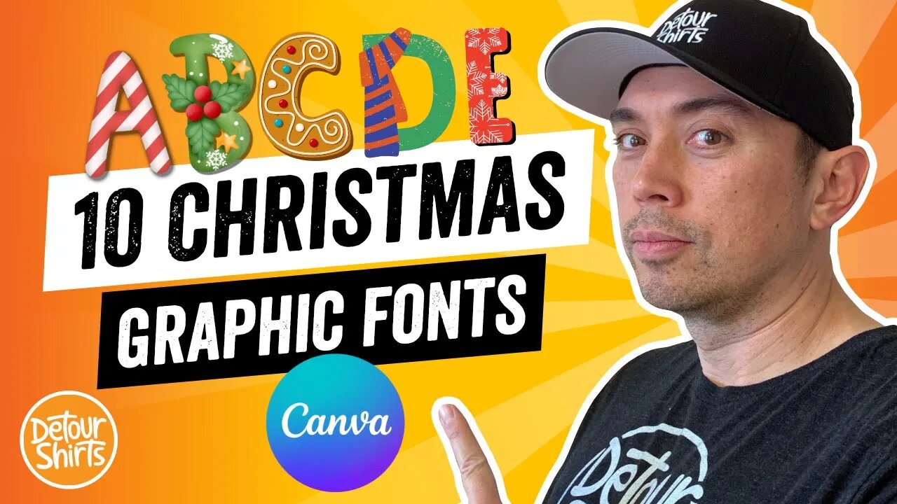 Top 10 Christmas Graphic Fonts on Canva - Use them to Stand Out on Print on Demand Get More Sales