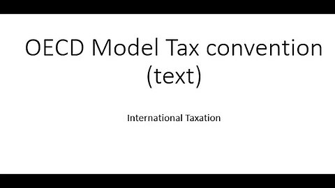 OECD Model Tax Convention Text