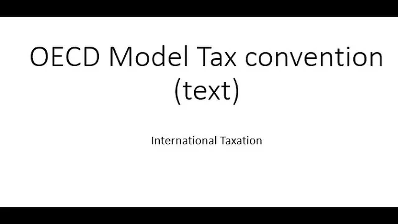 OECD Model Tax Convention Text