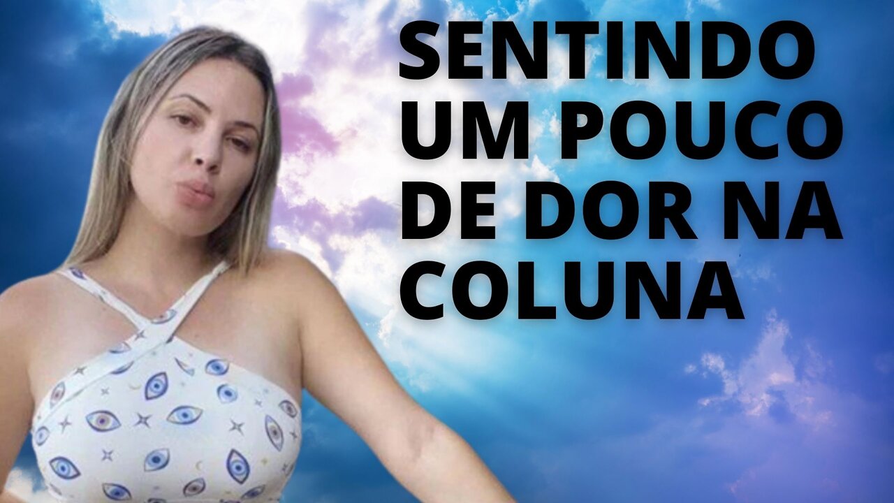 CANAL 1 NA TELA ALINE FUCHTER SENTINDO UM POUCO DE DOR NA COLUNA