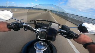 driving my my motorcycle around Melbourne, Florida