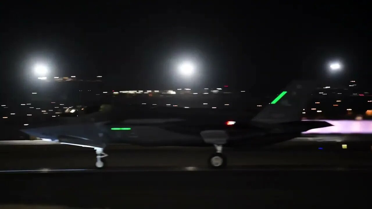 F-35A Lightning II Takes Off at Night #Shorts