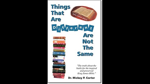 THINGS THAT ARE DIFFERENT...18- S. SCHOOL - 8/18/24 -Pastor Ted Alexander